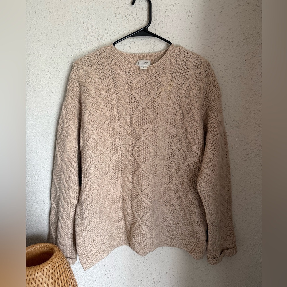 J.Crew Hand Knit Wool Fisherman Sweater — Coastal Heritage